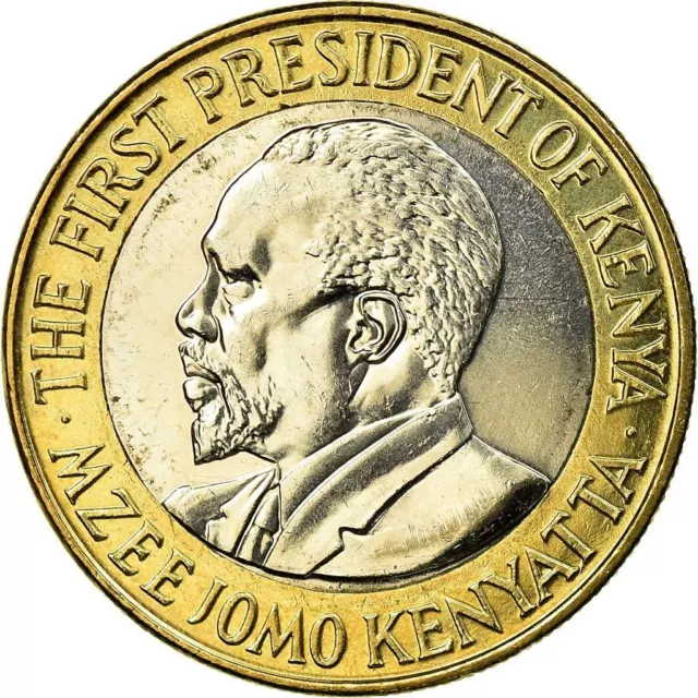 Kenya 10 Shillings | Mzee Jomo Kenyatta Coin KM35.1 2005 - 2009