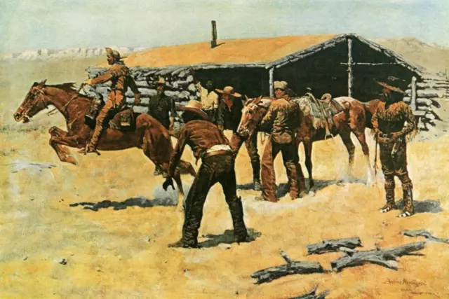 Frederic Remington Coming And Going Of The Pony Express Open Edition