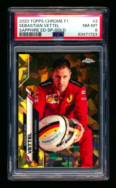 2020 TOPPS CHROME Sapphire F1 #3 Sebastian Vettel Rc Gold
