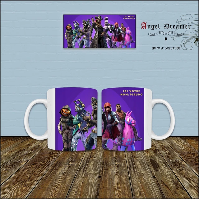 Mug Fortnite Personnalisable Avec Ton Pseudo - 325ml - Céramique Brillante - Neuf