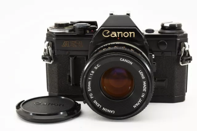Cámara de película Canon AE-1 SLR de 35 mm con lente FD 50 mm F1.8 [Exc] de...
