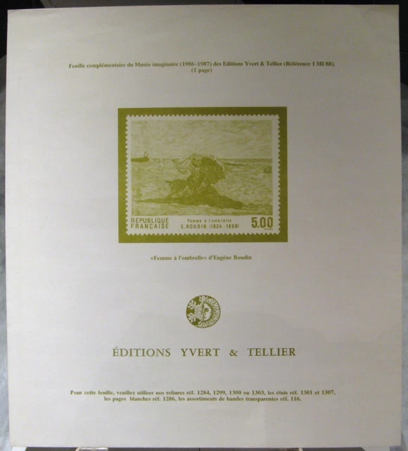 Yvert et Tellier - JEU FRANCE MUSEE IMAGINAIRE S.C 1988 (Avec Pochettes)
