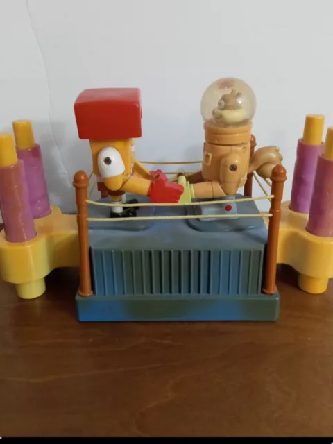 Spongebob Squarepants & Sandy Rock ‘em Sock ‘em Robots Boxing Game 2004 Mattel