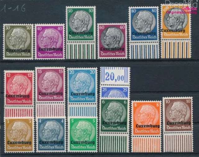 Briefmarken Luxemburg (Dt.Bes.2.WK.) 1940 Mi 1-16 postfrisch (10194420
