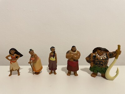 HUGE BUNDLE OF Disney princess Moana figures Maui, Pui Busy Book £12.00