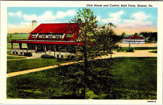 Postcard FARM SCENE Sharon Pennsylvania PA AN2402
