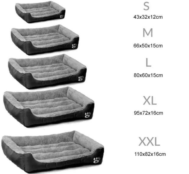 Dog Bed For Small Medium Large Pets Cat Puppy Bed Washable Soft Comfy Calming 4