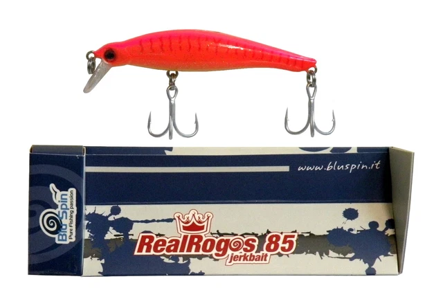 Jerk Bait Bluspín Real Rogos 85 – Affondante – 12g – 85mm – Colore 85RR129 – Nuovo