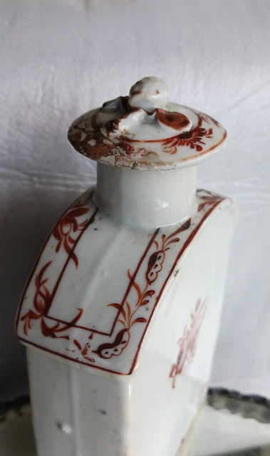 Antique Chinese export covered tea caddy, Ming to Qing transitional