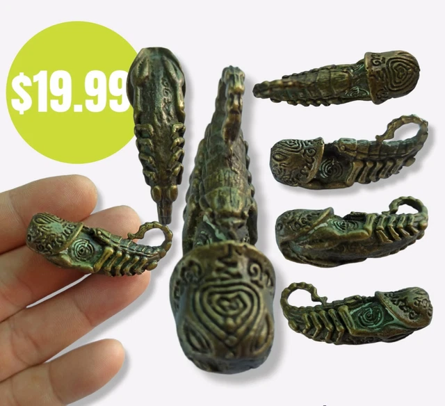Big Brass Scorpion Ride Phallic Lingham Yantra Holy Blessed Amulet Thai Pendant