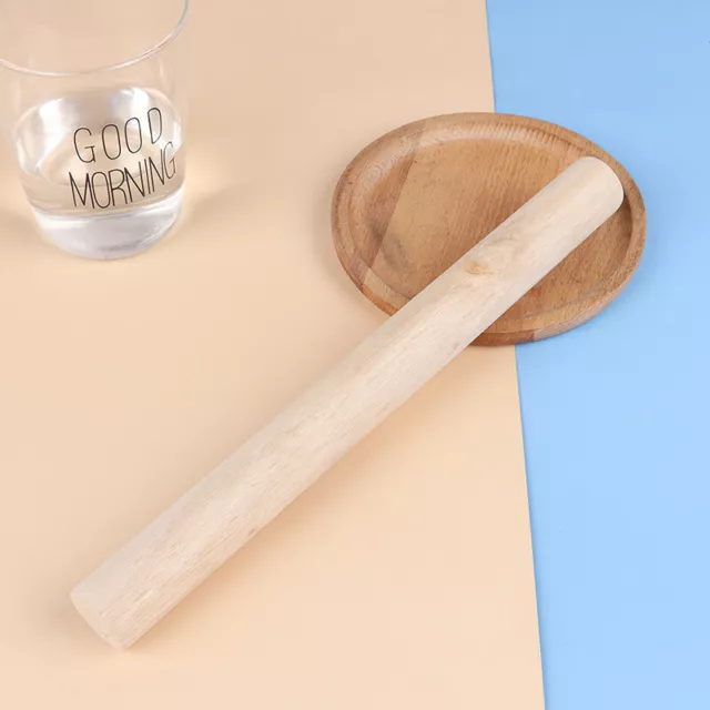 Vintage Wooden Rolling Pin Large One Piece Solid Wood Farmhouse Kitche  RUL 2