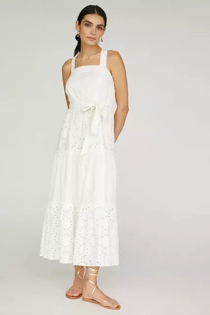 NWT Anthropologie Porridge M White Eyelet Maxi Dress Medium 198$ New