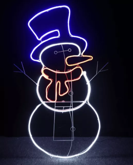 Holiday Time 4 Ft Neon Flex Effect Snowman Christmas Outdoor Indoor Decoration