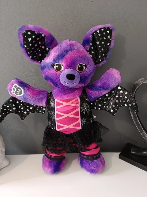 Peluche Chauve-souris Halloween Build A Bear - 30 Cm, Ailes Réglables, Mignonne Et Posable