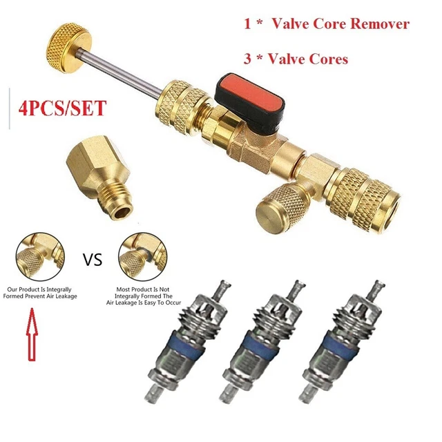 Premium Quality Valve Core Remover for HVAC Dual Size Ports for Replacement
