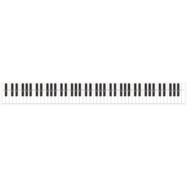 3X(88 Clavier de Clavier de Pratique et Tableau de es pour les Touches D6506