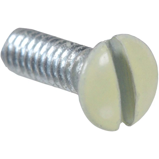 Hillman Ivory 1/2 In. Steel Switch Wall Plate Screw (4-Pack) 9025 Pack of 10