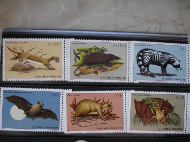 Sao Tome  1981 / Fauna / Fledermaus / Bats / Marder / Ratte Mnh Set Very Fine