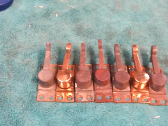 7 Vintage Brass Window Locks