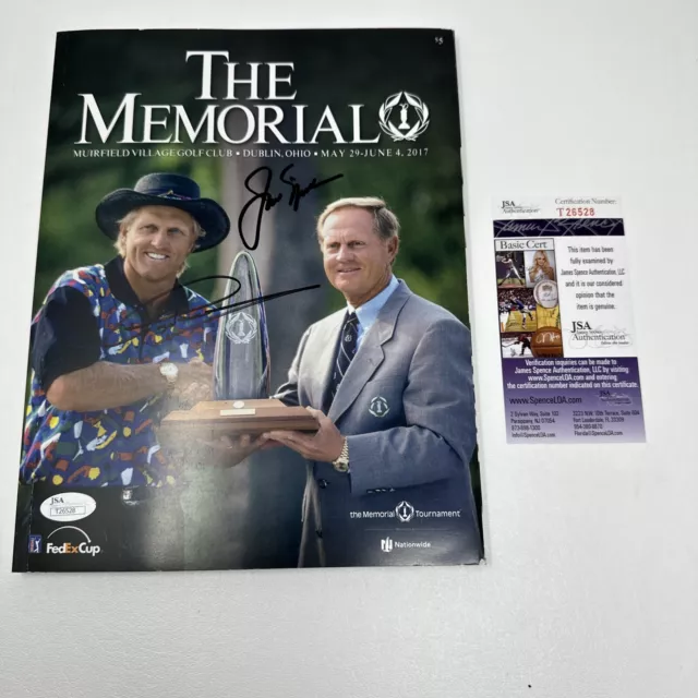 Jack Nicklaus Greg Norman Signed Golf Program The Memorial JSA T26528