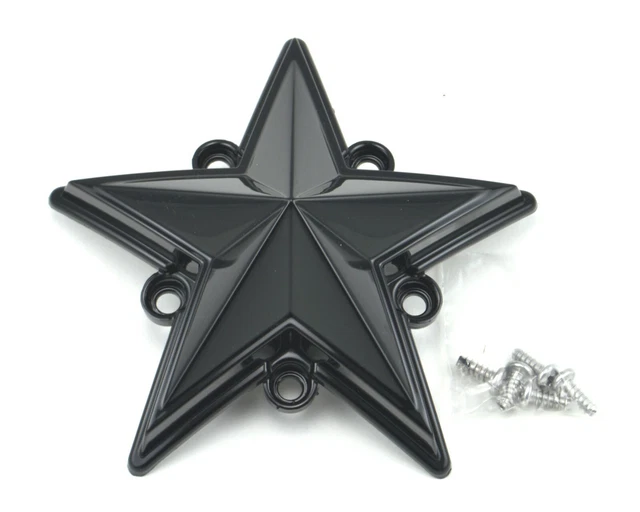 KMC XD775 Rockstar Rim Wheel Center Cap Replacement Star Gloss Black w/ Screws