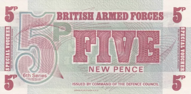 British Armed Forces Five New Pence UNC