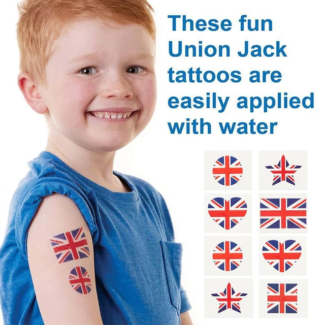 Large Red White Blue Union Jack Flag Abstract Modern Canvas Art