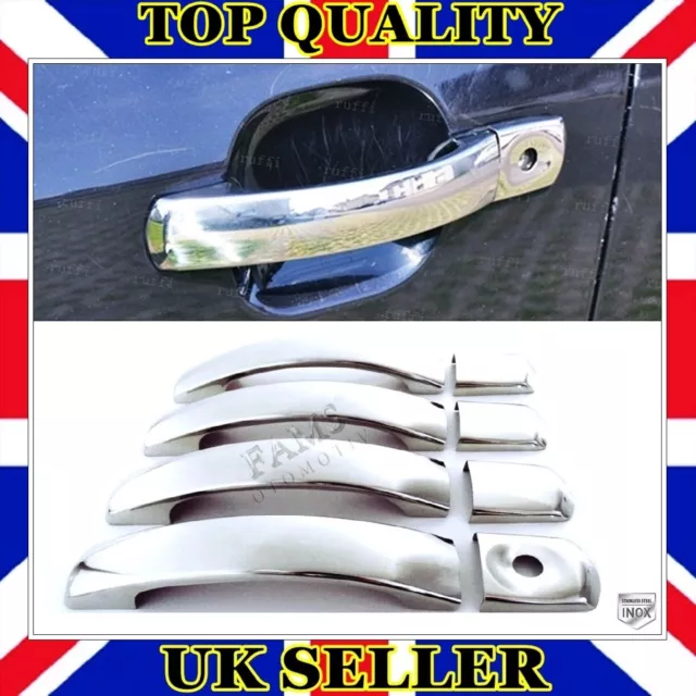 Chrome Door Handle Cover 4 doors 8 pcs S.STEEL For Ford MONDEO MK3 2000 to 2007