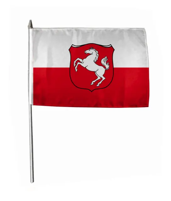 Stockflagge Deutschland mit Friedenstaube Fahne Flagge 30 x 45 cm