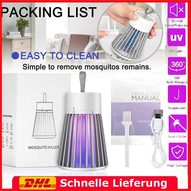 Moskito Killer Insektenvernichter USB Elektrisch UV LED Lampe Mückenfalle Licht