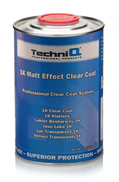 TechniQ 1K MATT EFFECT Clear Coat 1L Easy RFU Application No Hardener Required