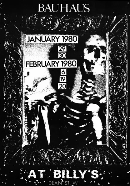 BAUHAUS at BILLY'S   1980  POSTER