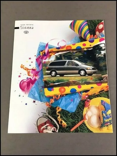 1998 Toyota Sienna Van 28-page Original Car Dealer Sales Brochure Catalog