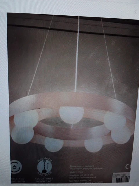Brandneu Paris 7 Licht Anhänger Deckenleuchte Uvp £ 199