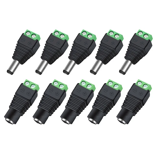 QUARKZMAN 5 Pcs Adaptateur Secteur DC, Femelle Droite 5.5mm X