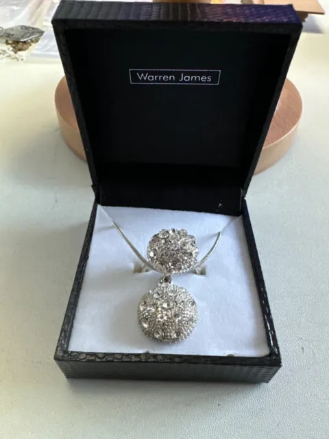 Womens Warren James Jewellers | 9Ct White Gold Heart Diamond Pendant •  Charyjewellery