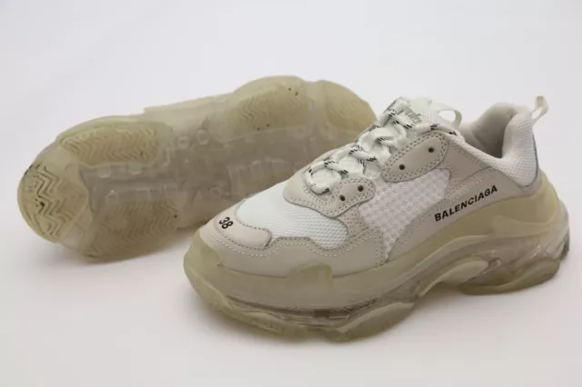 Balenciaga Triple S Size 38 (US Womens Size 8) Neon Yellow Clear Sole  Sneakers