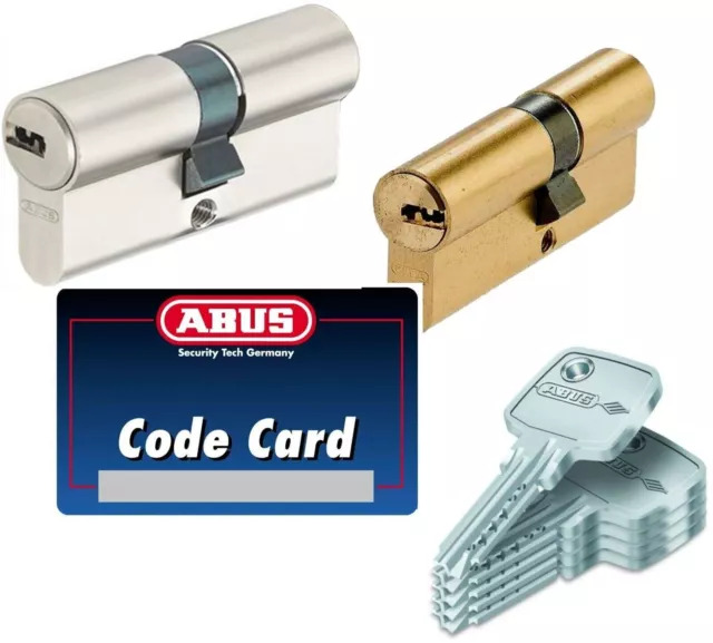 Abus D10 Tür-Profilzylinder mit Code Card + 5 Schlüssel - Level 7 - Neu & Ovp