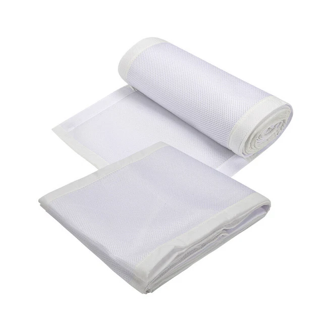 2x nido 160x30 340x30cm malla nido borde de cama hecho a mano protector para la cabeza