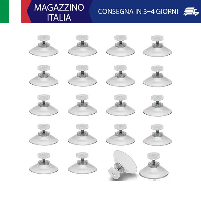 Ventose Da 40 Mm Con Dado In Plastica, Confezione Da 4/8