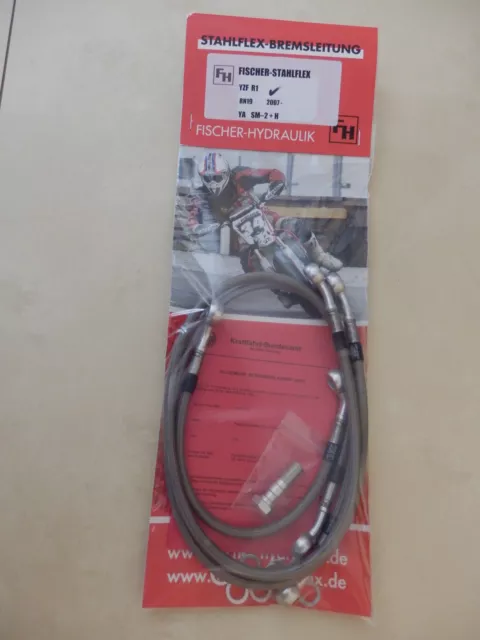 YZF R1 RN19 2007-  STAHLFLEX vorne & hinten R1 YZF R 1 ABE  brake hose YZFR1