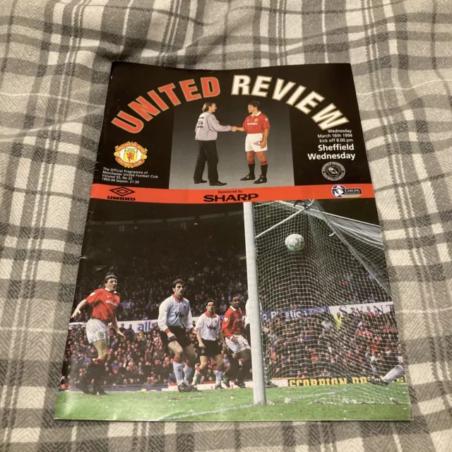 1994 Manchester Man Utd United V Sheff Wed 93/94 Premier League Champions Vgc