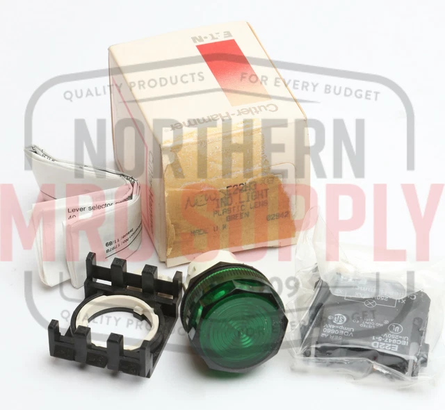 Eaton Cutler-Hammer E22H3 Indicator Light Unit, Green Lens