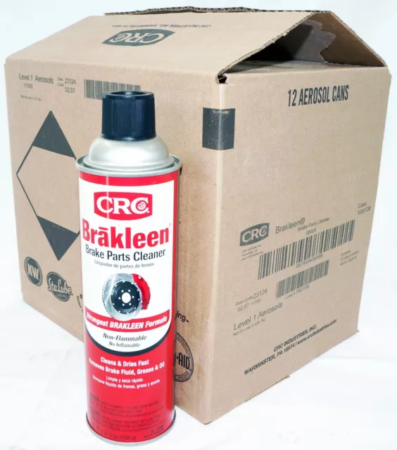 Case of 12 CRC 05089 Brakleen Brake Parts Cleaner Non-Flammable 19oz each can