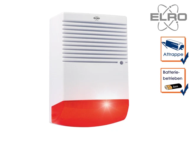 Sirene di allarme trappola alimentate a batteria con LED rosso manichino antieffrazione falso