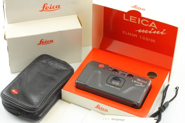 "Near Mint w/ Box" Leica Mini Elmar Black 35mm Point & Shoot Film Camera JAPAN