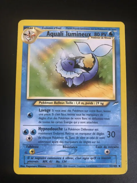 Aquali Lumineux Unco - Pokemon 52/105 Neo Destiny Tres Proche Du Neuf Fr
