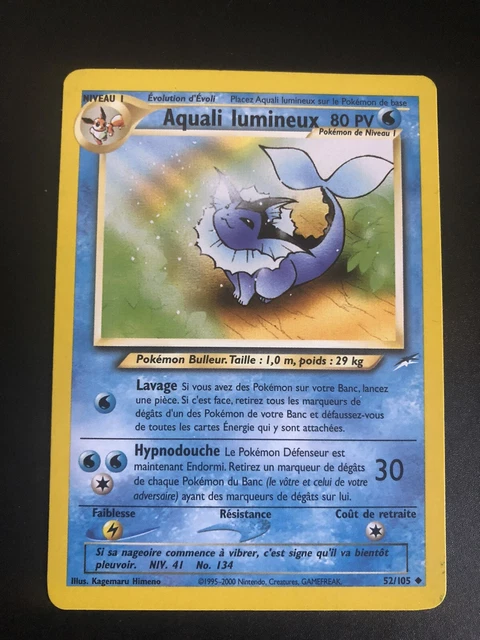 Aquali Lumineux Unco - Pokemon 52/105 Neo Destiny Tres Proche Du Neuf Fr