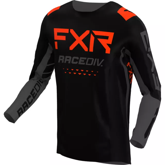 FXR Off-Road 22 Mens MX Offroad Jersey Black/Char/Nuke Red