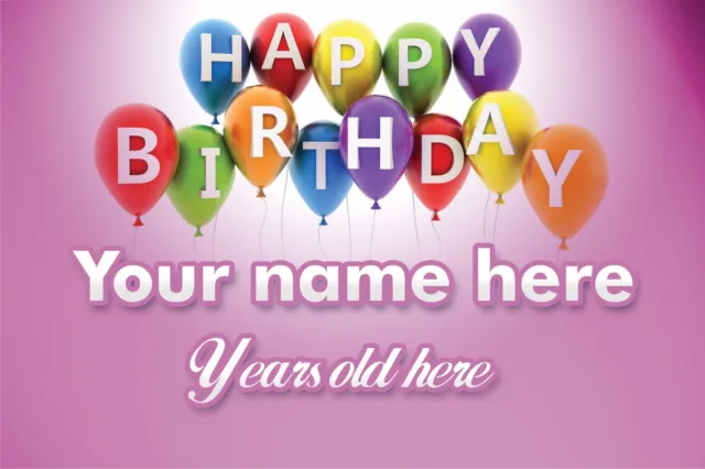 Banner personalizzati DESIGN SEMPLICE Bambina Bambino Compleanno in PVC Stampati all'aperto per interni